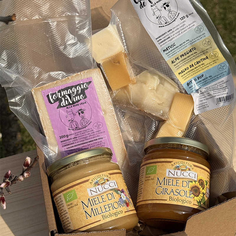 Apicoltura Nucci e Modavegia Miele e Formaggi  Box Degustazione